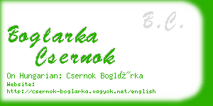 boglarka csernok business card